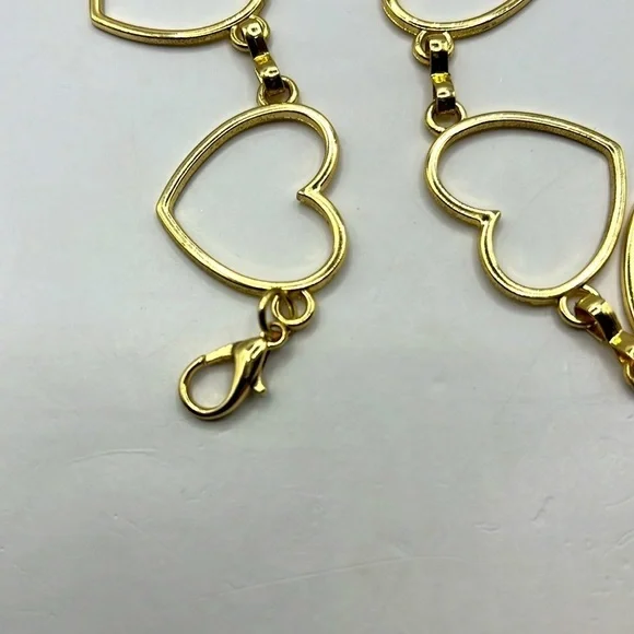 Heart chain Link Belt Adjustable Gold Tone. Hearts Love Boho Hippi Love Romance - Picture 10 of 12